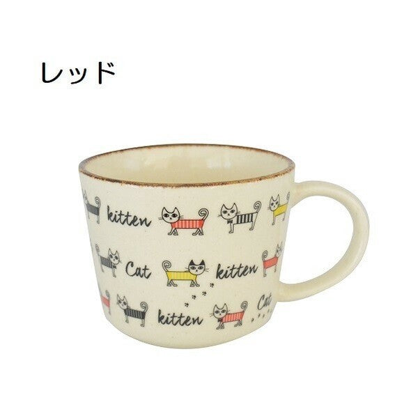 日本製 美濃燒 手繪貓咪餐具 兩色 | 大盤 圓盤 小碗 馬克杯 沙拉碗