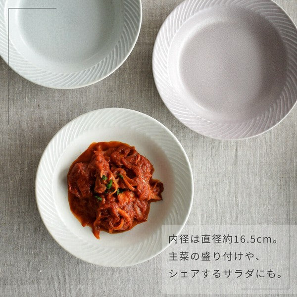 日本製 美濃燒 斜紋深盤 餐盤︱湯盤 配菜盤 大皿 日系餐具