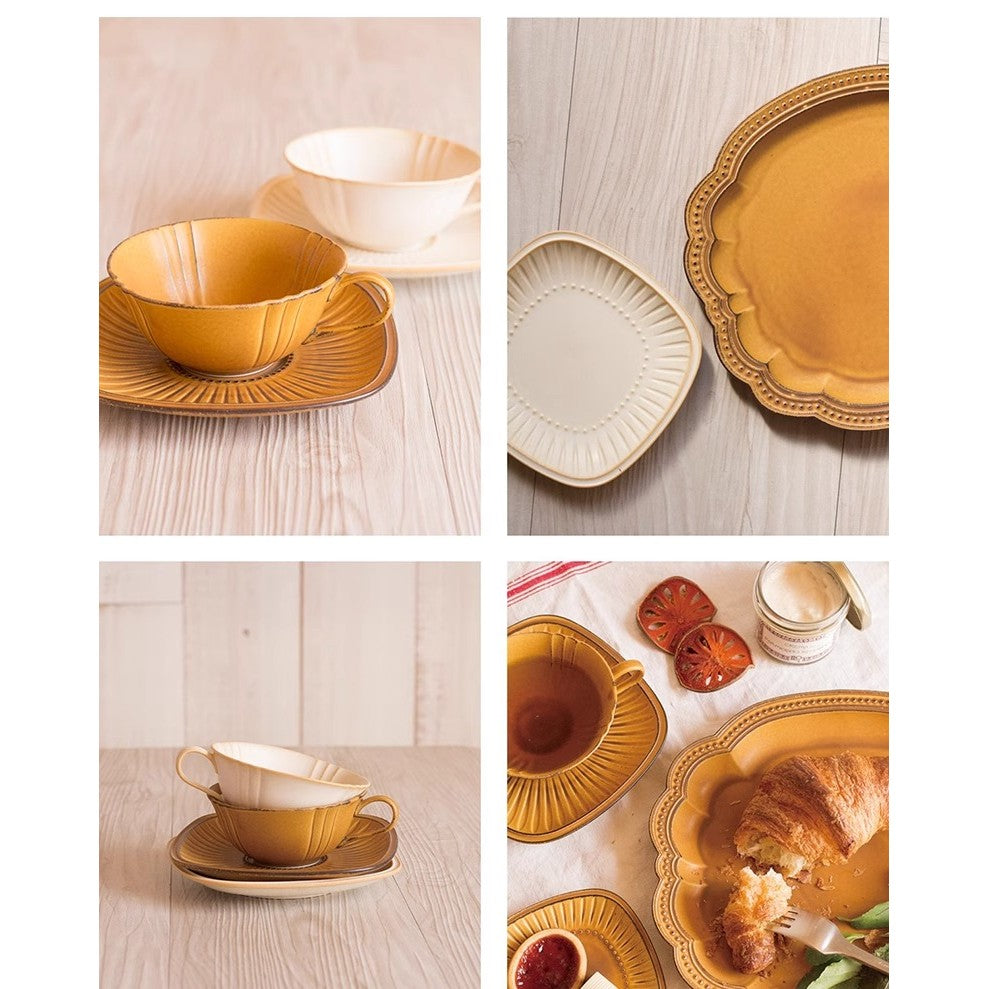 日本製 Tojiki Tonya 歐風下午茶餐具 | 古典茶杯 花邊盤 咖啡廳