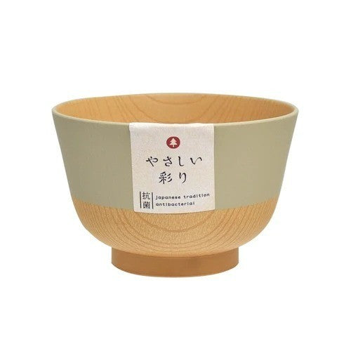 日本製 KANO 柔彩雙色抗菌輕量碗 | 可微波 木質碗 丼飯碗 定食碗 不怕摔