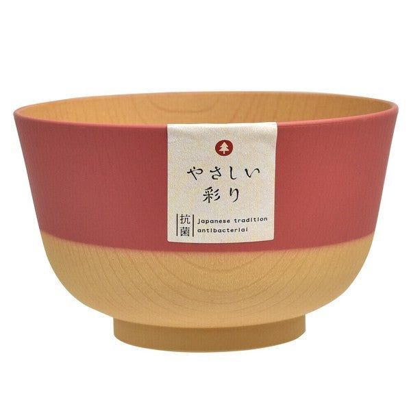 日本製 KANO 柔彩雙色抗菌輕量碗 | 可微波 木質碗 丼飯碗 定食碗 不怕摔