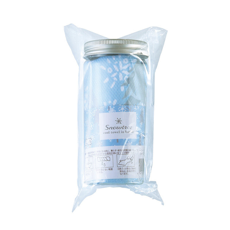 瓶裝涼感毛巾 雪樹 涼感毛巾 涼感巾 運動毛巾 涼感脖巾 涼感 降溫 防紫外線 夏天必備