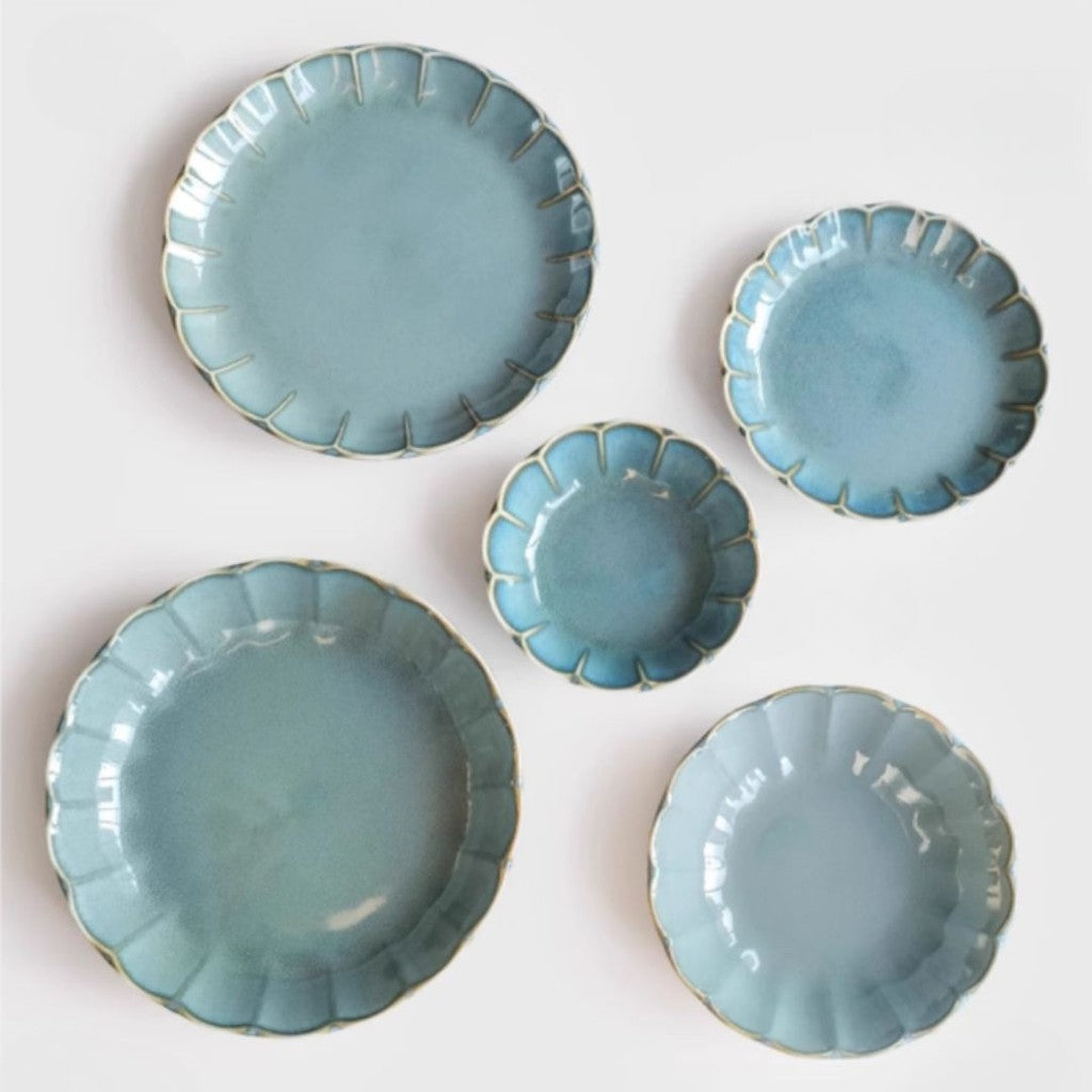 日本製 美濃燒 復古花邊餐盤 三色 | 小盤 深盤 小碗 沙拉碗 義大利麵盤