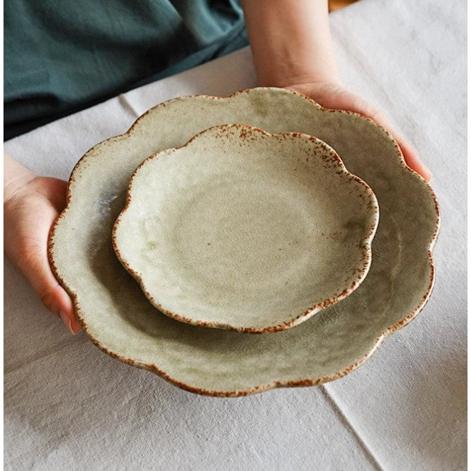 日本製 美濃燒 waka 和花系列 三色 | 碗盤 花造型 菊花盤 沙拉盤