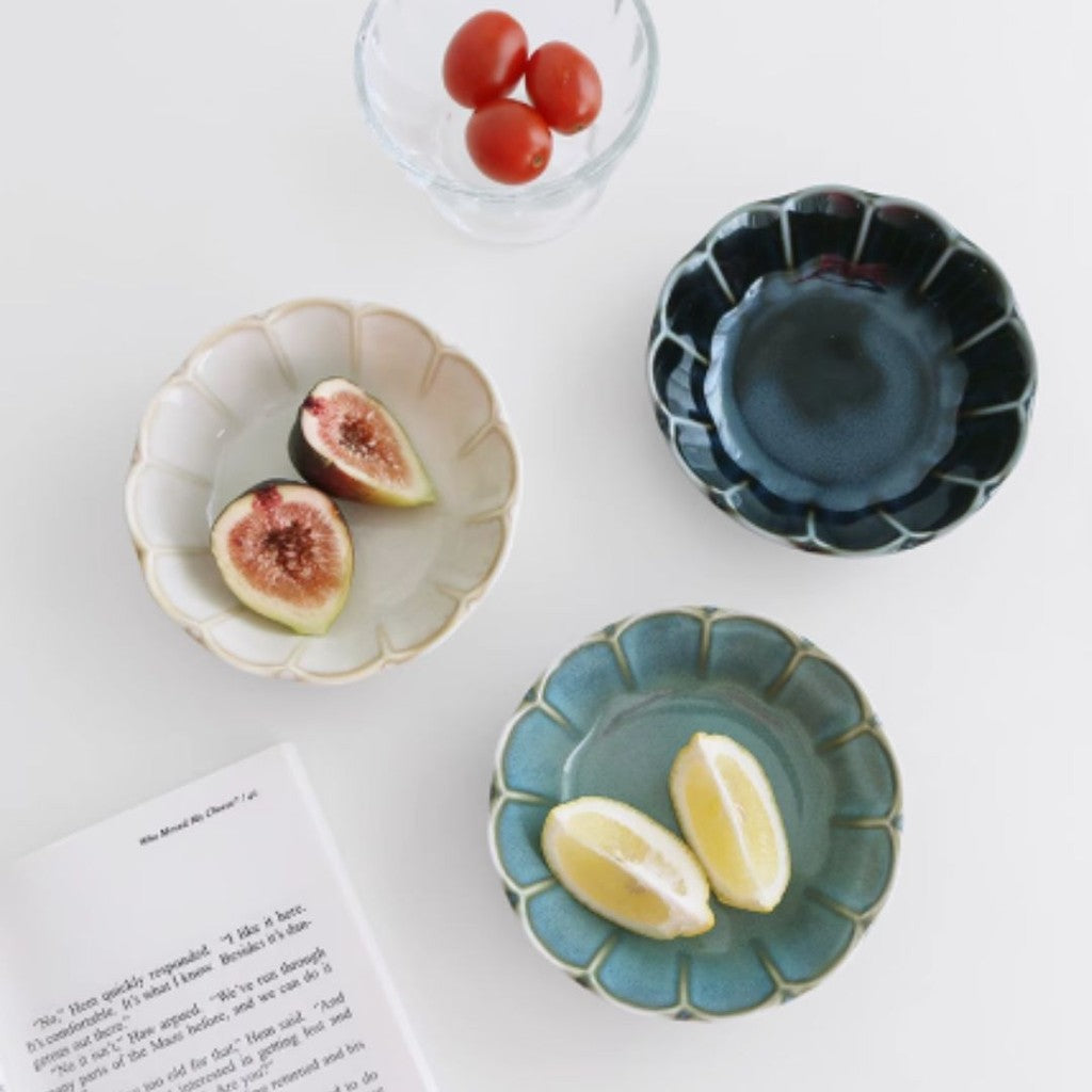 日本製 美濃燒 復古花邊餐盤 三色 | 小盤 深盤 小碗 沙拉碗 義大利麵盤