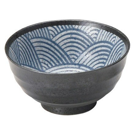 日本製 美濃燒 青海波六兵衛丼飯碗 | 波浪紋 湯碗 深碗 日式料理