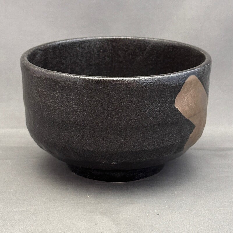 日本製 美濃燒 源氏刷毛目 黑金抹茶碗 | 清水燒 黑釉 茶具 茶道 京都工藝