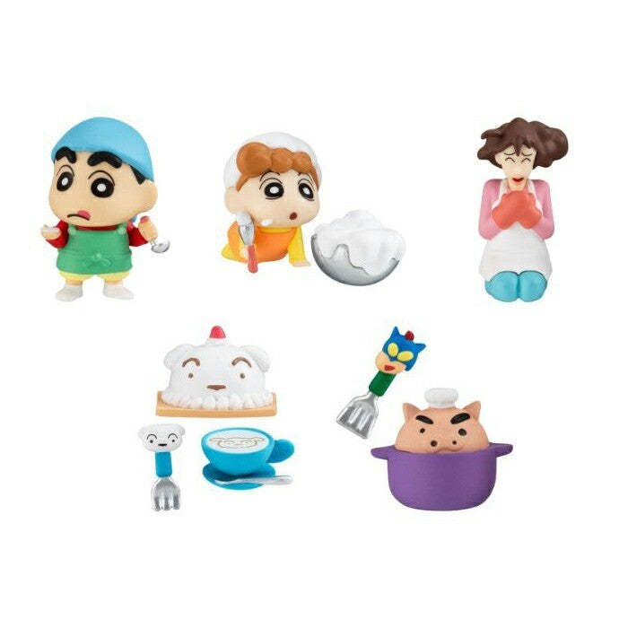 日本 BANDAI 萬代 蠟筆小新料理公仔 扭蛋 公仔 模型 小新 小白 動感超人