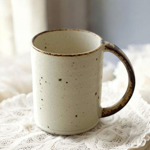 日本製 美濃燒 粉引白瓷咖啡杯 220ml | 馬克杯 簡約 白瓷杯子 手感陶杯