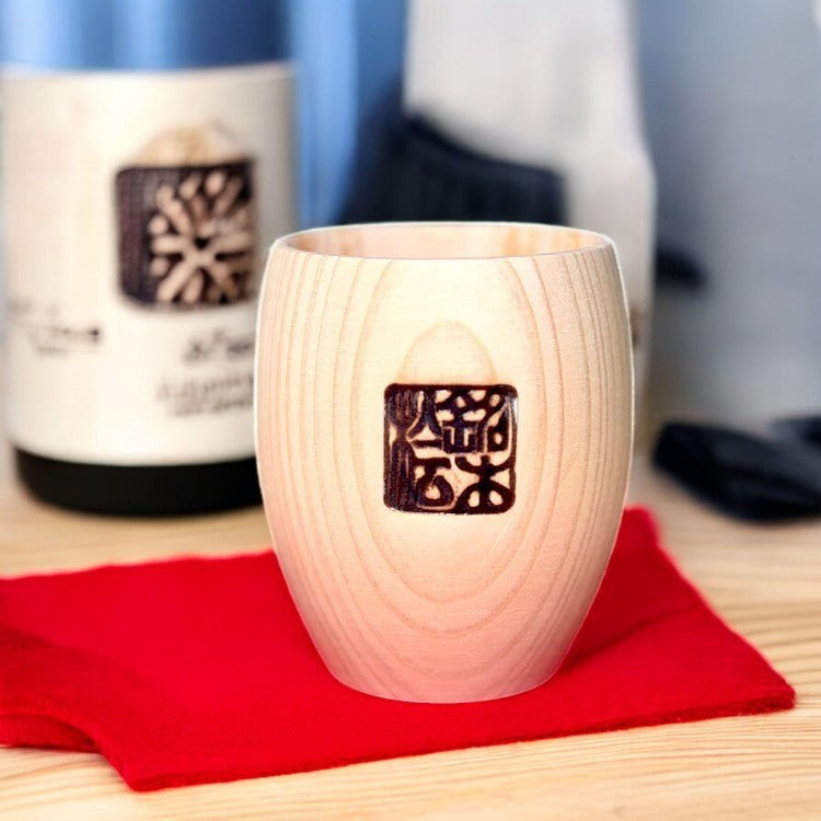 日本製 銘木檜 扁柏圓木清酒杯 | 酒盅 小酒杯 清酒杯 木杯 枡杯