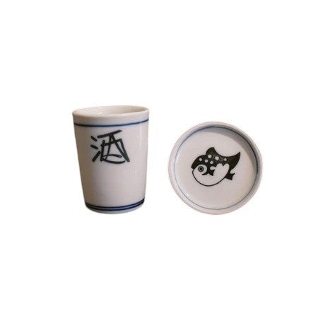 日本製 河豚山水清酒杯 | 清酒杯 清酒 溫清酒 黃酒 家用酒具套件