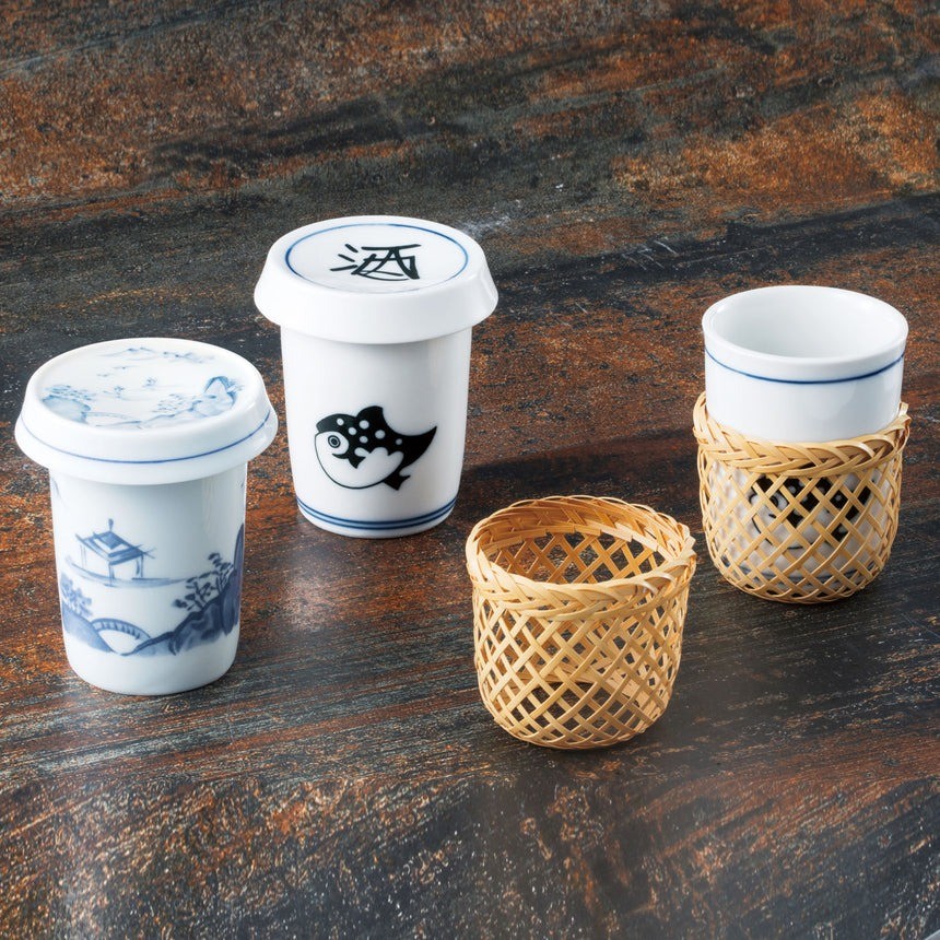 日本製 河豚山水清酒杯 | 清酒杯 清酒 溫清酒 黃酒 家用酒具套件