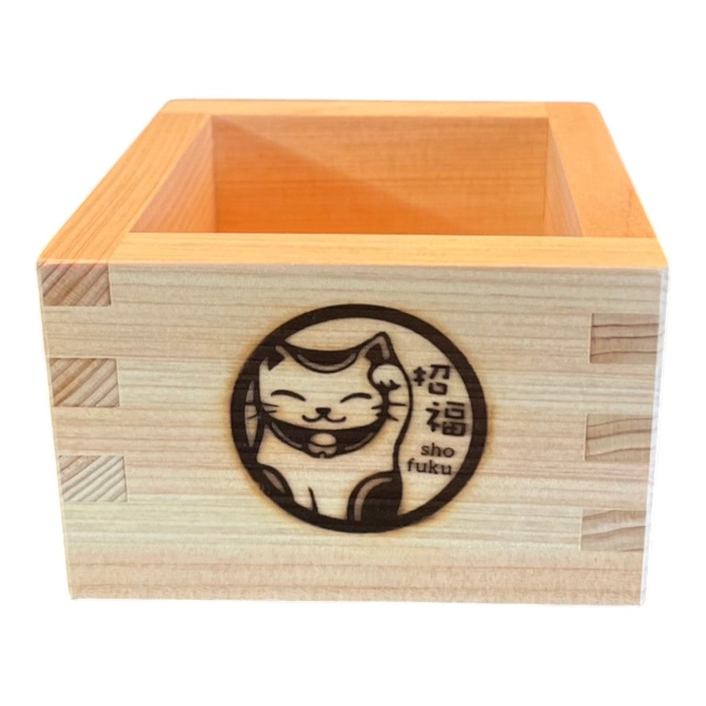 日本製 檜木酒枡 170ml | 檜木縁起枡 酒枡杯 盛酒杯 一合枡 清酒杯 木質香