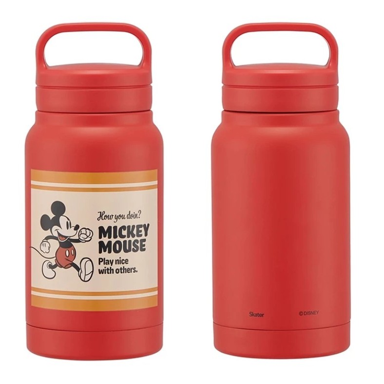 日本 Skater 米奇不銹鋼保溫瓶 350ml | Mickey 紅色保溫瓶 提把保溫瓶 保溫水瓶