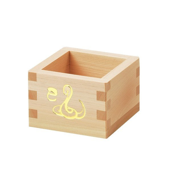 日本製 檜木酒枡 170ml | 檜木縁起枡 酒枡杯 盛酒杯 一合枡 清酒杯 木質香