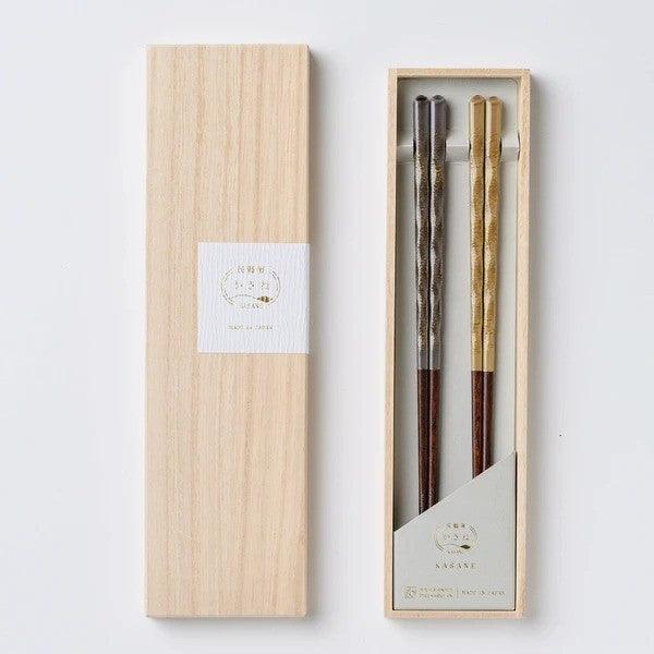 日本製 若狭塗 天然木 對筷 筷子 禮盒組|結婚禮物 入厝禮物 - 富士通販