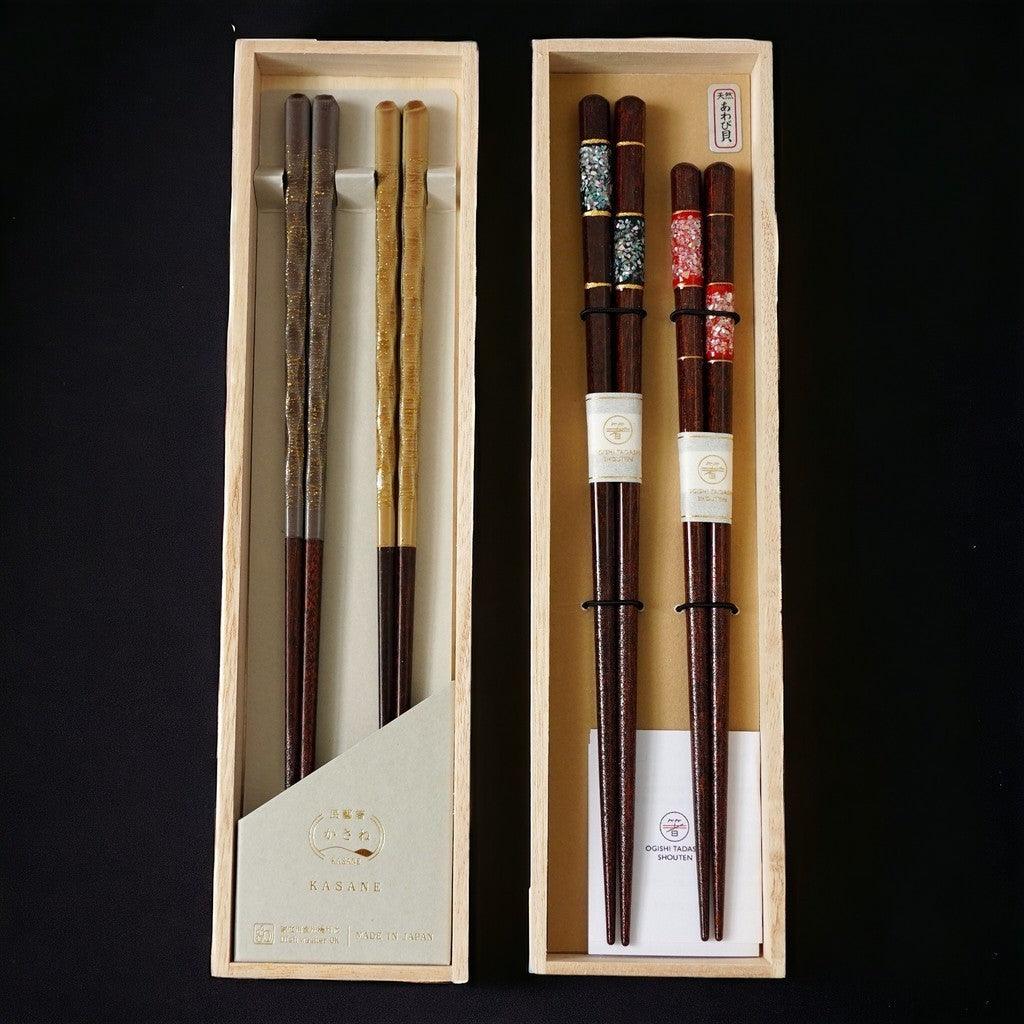 日本製 若狭塗 天然木 對筷 筷子 禮盒組|結婚禮物 入厝禮物 - 富士通販