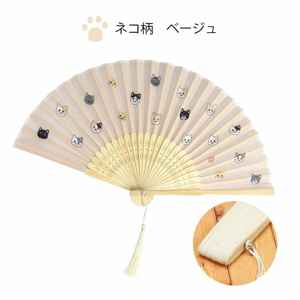 田中箸店 竹製 狗狗貓咪可愛扇子|小扇子 折扇 摺扇 扇子 竹扇 - 富士通販