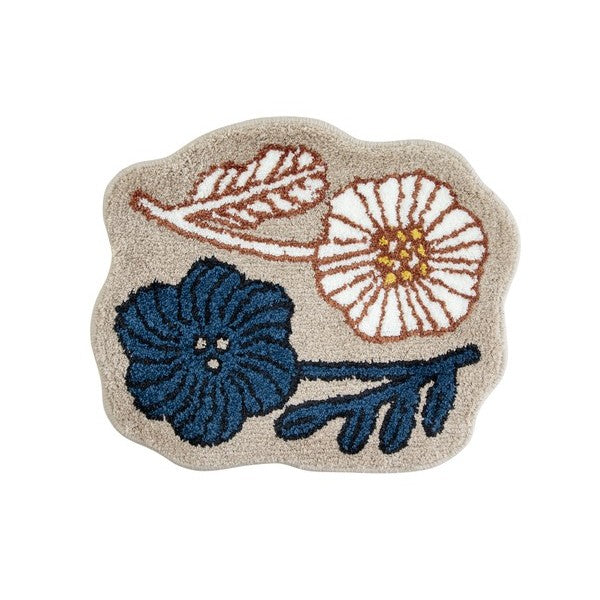日本 Kukka Lokki 花與鳥北歐風地毯 | 地墊 腳踏墊 玄關腳踏墊 地毯 浴室踏墊