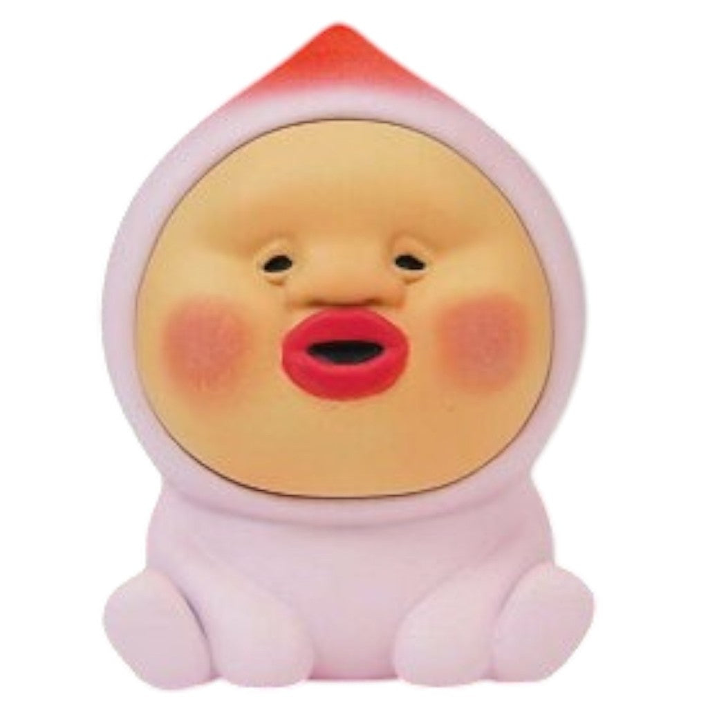 日本 Qualia 醜比頭軟膠公仔 | 扭蛋 醜萌 屁桃