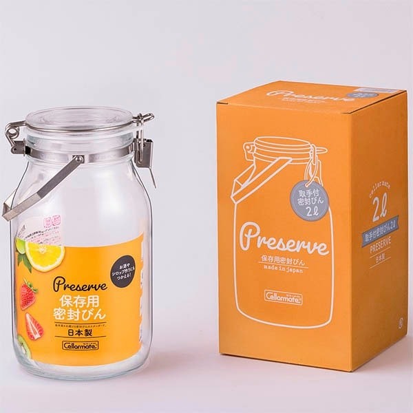 日本製 星硝 SEISHO 1L/2L/3L/4L梅酒醃漬罐 | 梅酒罐 玻璃儲物 提把玻璃罐