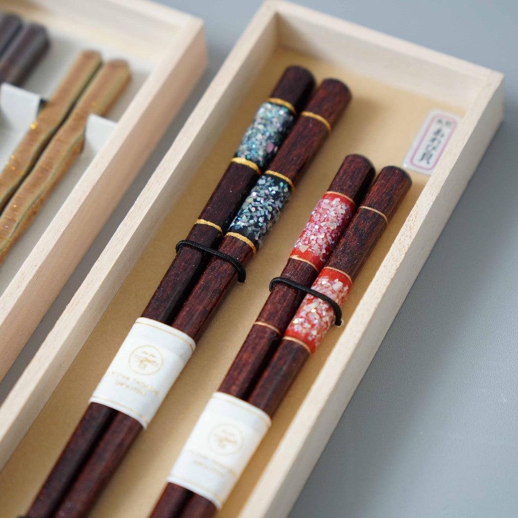 日本製 若狭塗 天然木 對筷 筷子 禮盒組|結婚禮物 入厝禮物 - 富士通販