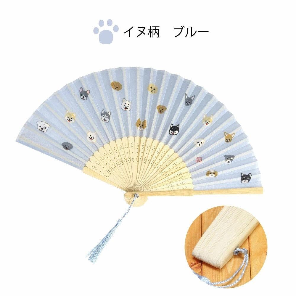 田中箸店 竹製 狗狗貓咪可愛扇子|小扇子 折扇 摺扇 扇子 竹扇 - 富士通販