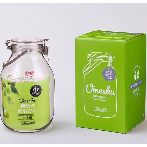 日本製 星硝 SEISHO 1L/2L/3L/4L梅酒醃漬罐 | 梅酒罐 玻璃儲物 提把玻璃罐