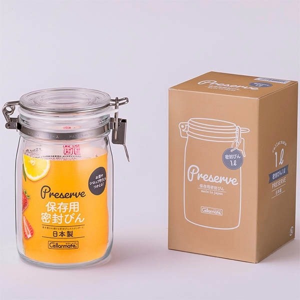 日本製 星硝 SEISHO 1L/2L/3L/4L梅酒醃漬罐 | 梅酒罐 玻璃儲物 提把玻璃罐