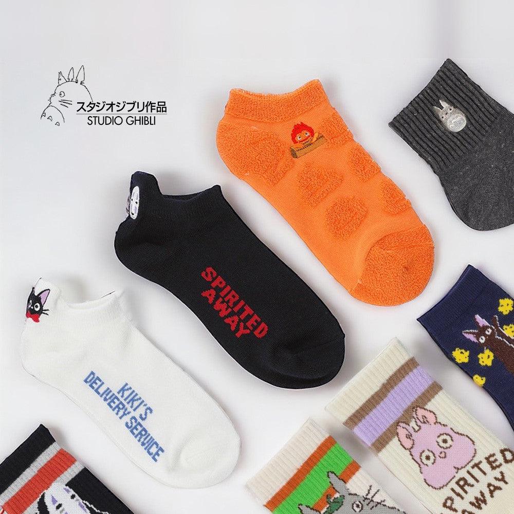 日本 宮崎駿 短襪 裸襪 船襪 23-25cm|神隱少女 無臉男 卡西法 龍貓 黑貓 - 富士通販