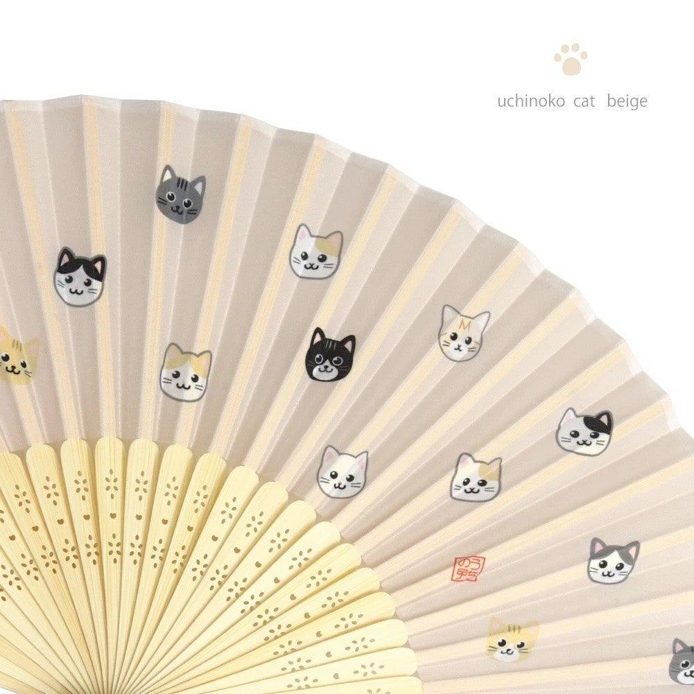 田中箸店 竹製 狗狗貓咪可愛扇子|小扇子 折扇 摺扇 扇子 竹扇 - 富士通販