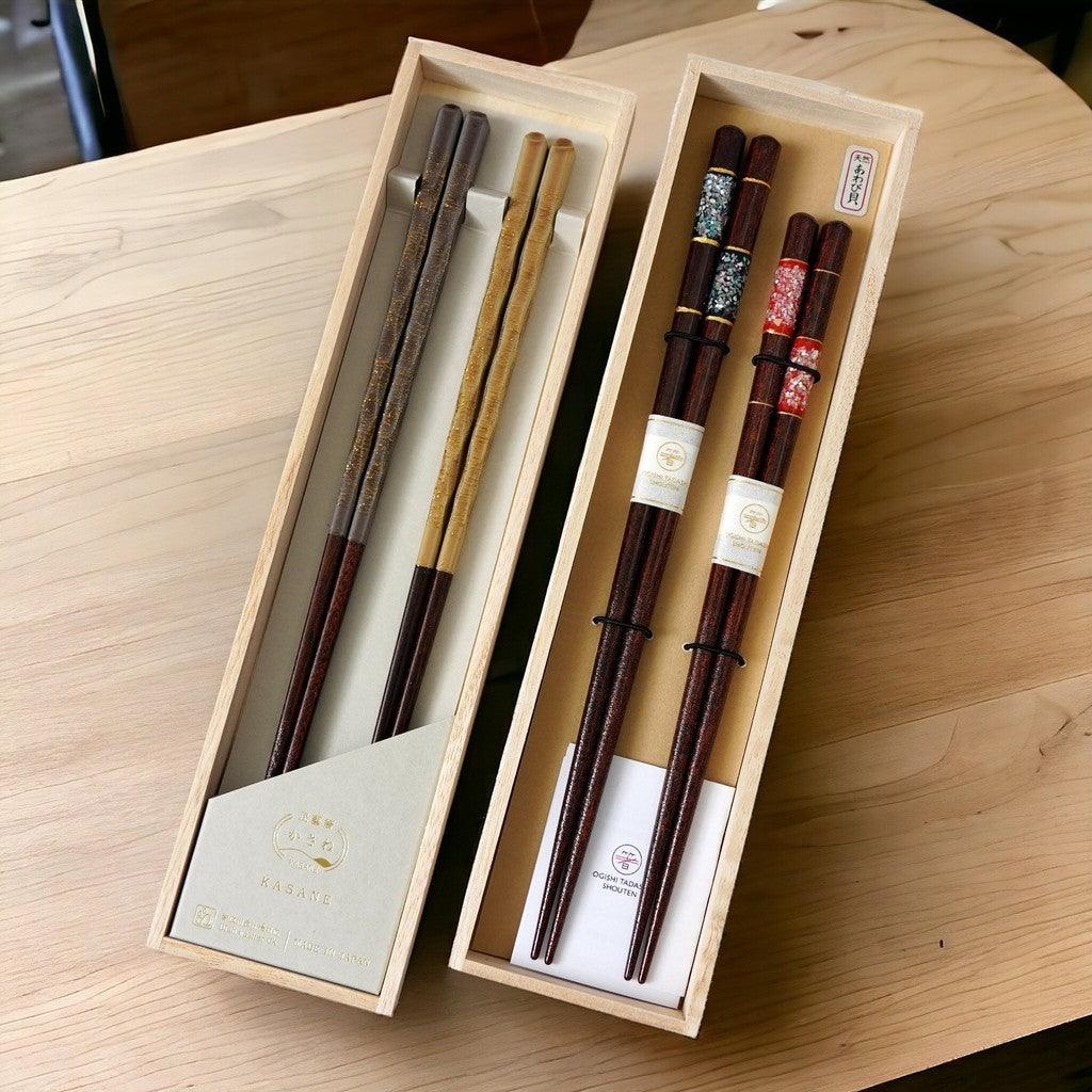 日本製 若狭塗 天然木 對筷 筷子 禮盒組|結婚禮物 入厝禮物 - 富士通販