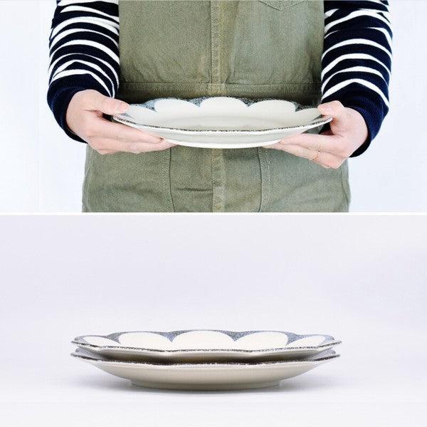 日本製 美濃燒 茉莉花 造型陶瓷盤子|大盤子 深盤 淺盤 小盤子 湯麵碗 - 富士通販