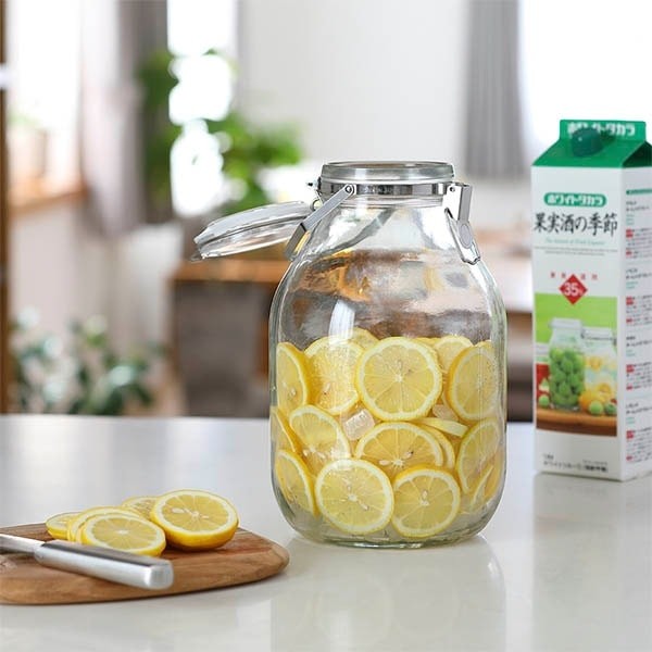 日本製 星硝 SEISHO 1L/2L/3L/4L梅酒醃漬罐 | 梅酒罐 玻璃儲物 提把玻璃罐