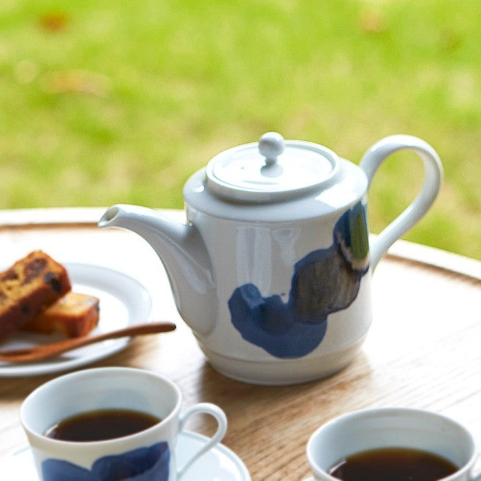 日本製 美濃燒 Miyama 深山 plue inkblue 馬克杯壺禮盒組 | 茶壺 馬克杯 送禮 入厝