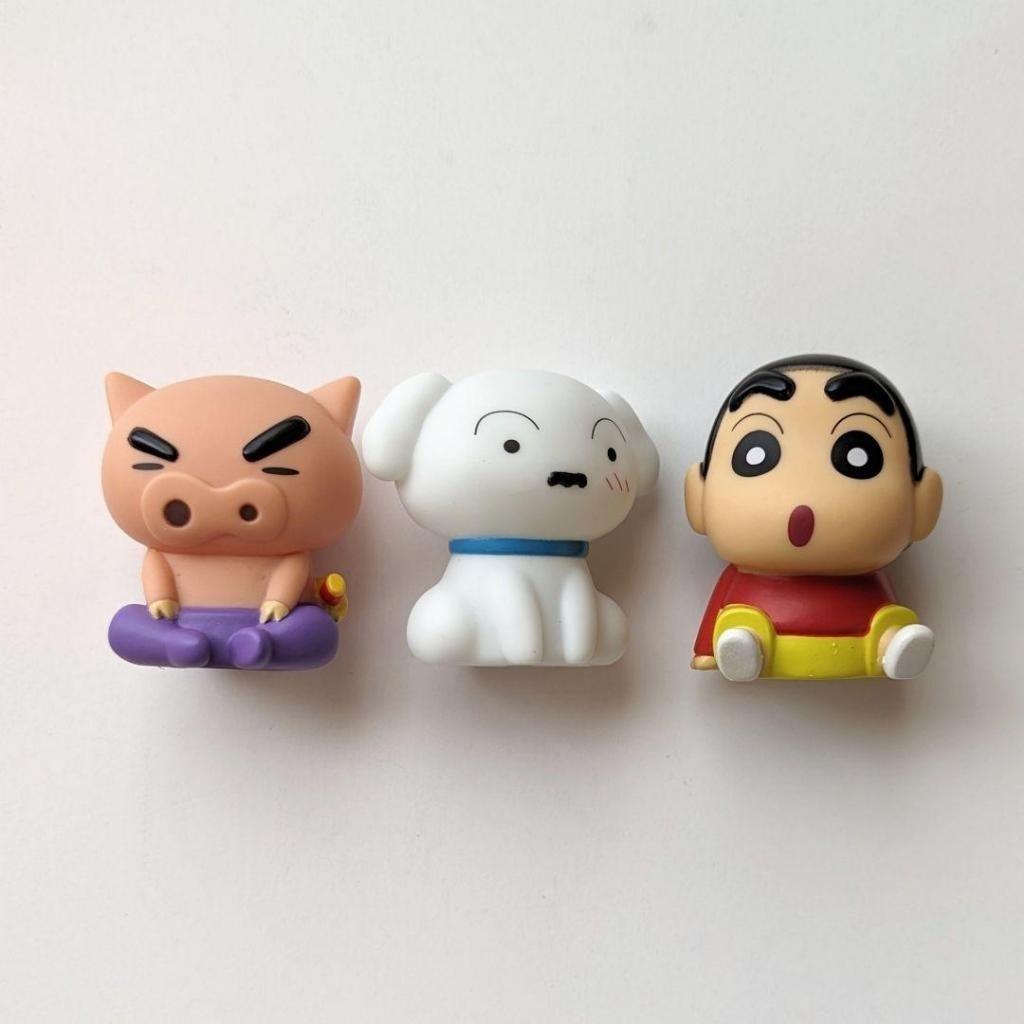 日本 Bandai 萬代 扭蛋 蠟筆小新發光公仔 小白 小新 肥嘟嘟佐衛門 鱷魚餅乾