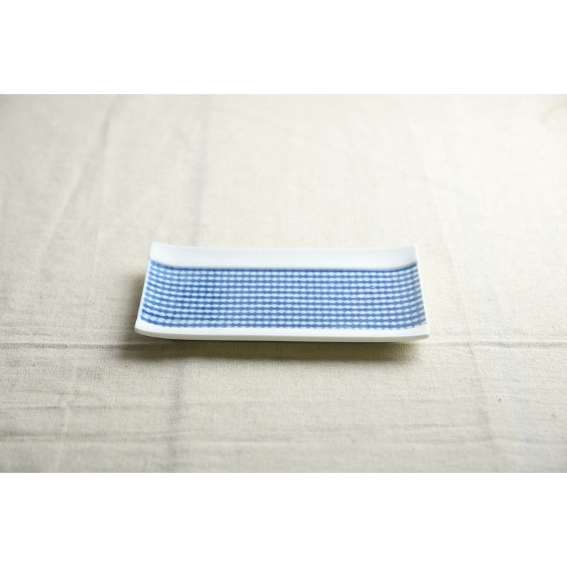 日本製 美濃燒 Miyama 深山 cecima 格紋/水紋15公分盤 | 小菜盤 淺盤 日式盤