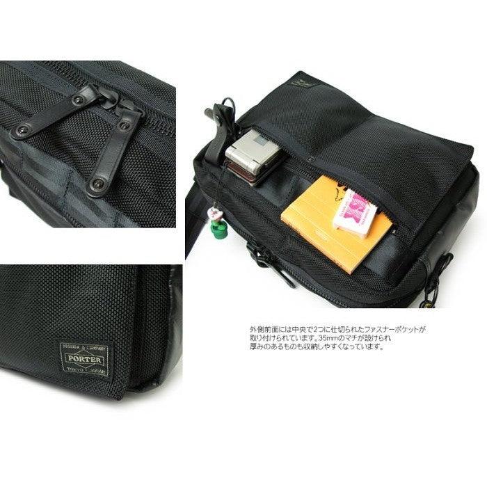 日本 Porter 黑色 Heat 斜背包 703-07970|側背包 休閒包 通勤包