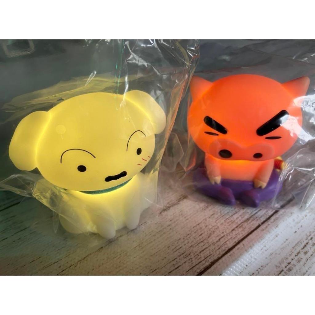 日本 Bandai 萬代 扭蛋 蠟筆小新發光公仔 小白 小新 肥嘟嘟佐衛門 鱷魚餅乾