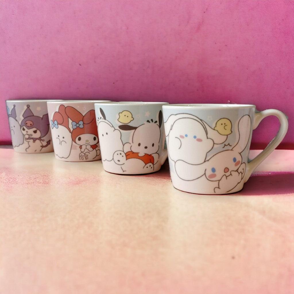 日本 三麗鷗 Sanrio x Obakane 幽靈造型陶瓷馬克杯|帕恰狗 大耳狗 美樂蒂 酷洛米