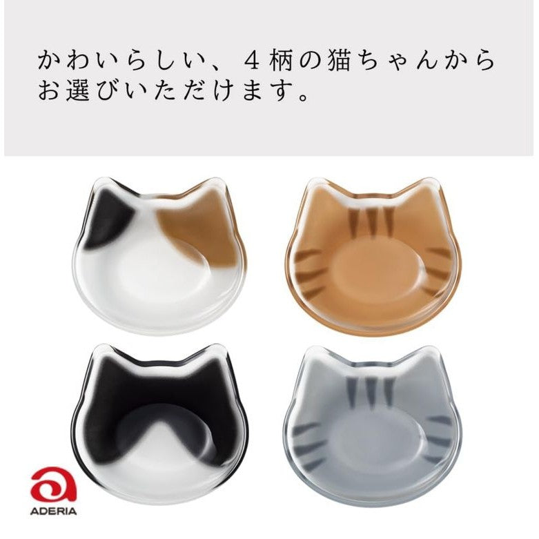 日本製 ADERIA coconeco 貓咪玻璃小碟 | 石塚硝子 點心盤 玻璃皿