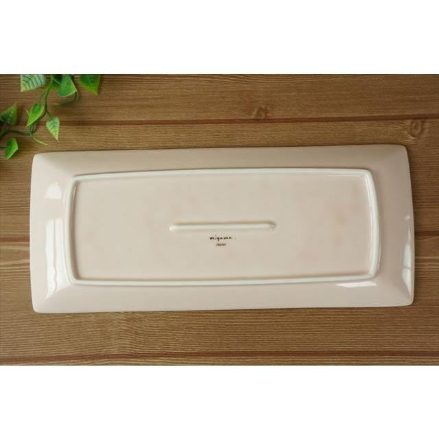 日本製 美濃燒 Miyama 深山 Sakura 30cm櫻花長盤 | 長盤 烤魚盤 日式盤