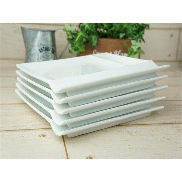 日本製 美濃燒 miyama 燒肉 醬料 多用途分隔盤筷架|醬油碟 烤肉盤 生魚片盤 分隔盤