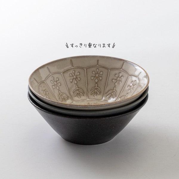 日本製 美濃燒 Arabesque 蔓藤花紋 陶瓷碗盤|飯碗 深盤 水果盤 沙拉盤