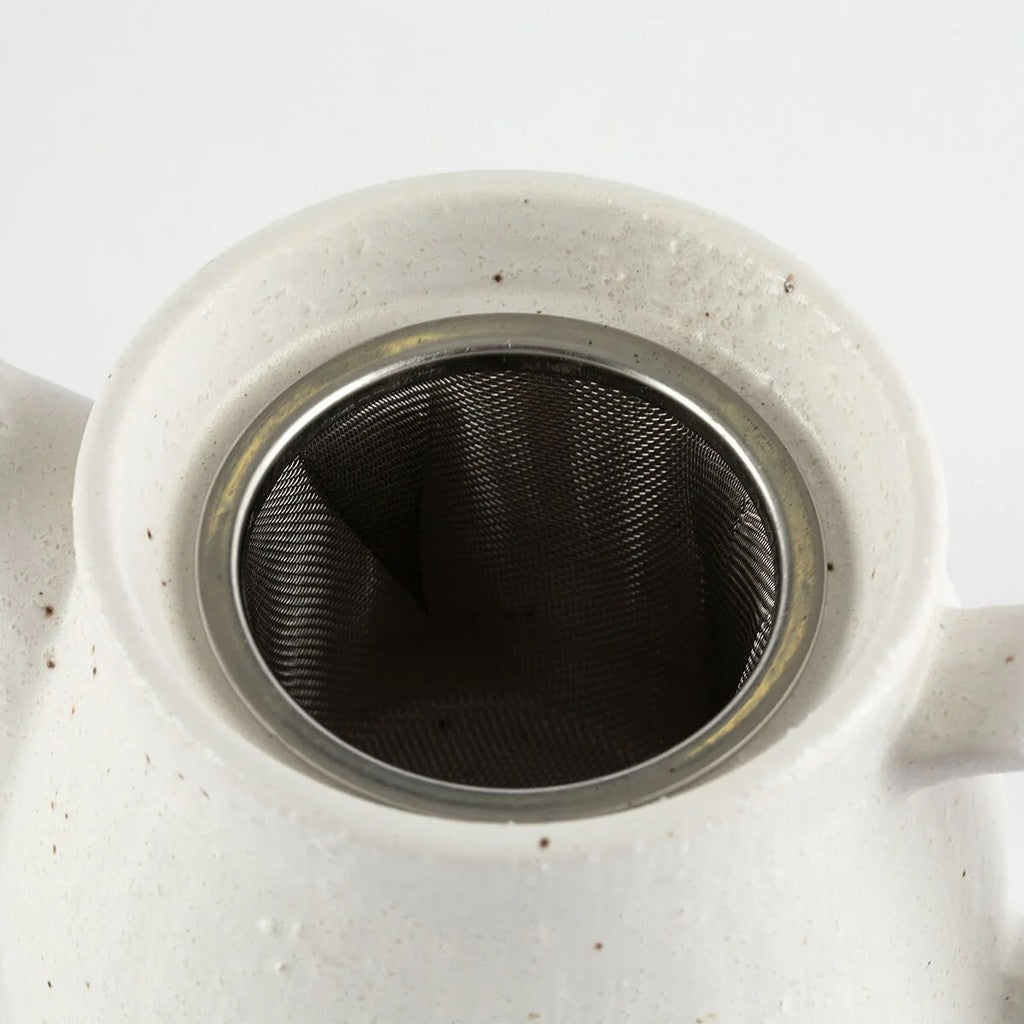 日本製 白色霧面茶壺︱600ML 附濾網