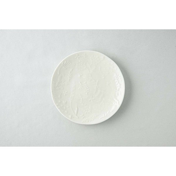 日本製 美濃燒 Miyama 深山 float 15公分/20公分雕刻野花盤 | 甜點盤 蛋糕盤