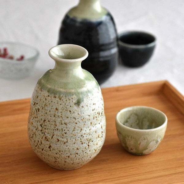 日本製 Yoidoki 灰釉清酒杯壺組 | 清酒杯組 清酒杯 溫酒壺