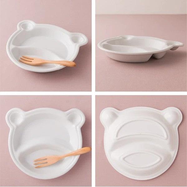 日本 可愛 小熊 兔兔 兒童分隔餐盤|分隔餐盤 分隔盤 早餐盤 211餐盤