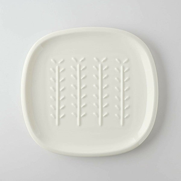 日本製 美濃燒 Miyama 深山 Crust 立體雕刻樹枝/點點餐盤 | 麵包盤 點心盤