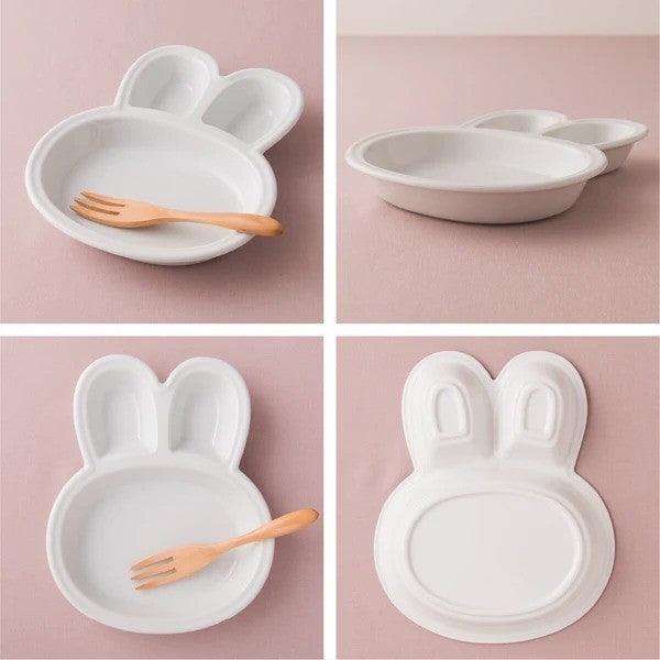 日本 可愛 小熊 兔兔 兒童分隔餐盤|分隔餐盤 分隔盤 早餐盤 211餐盤
